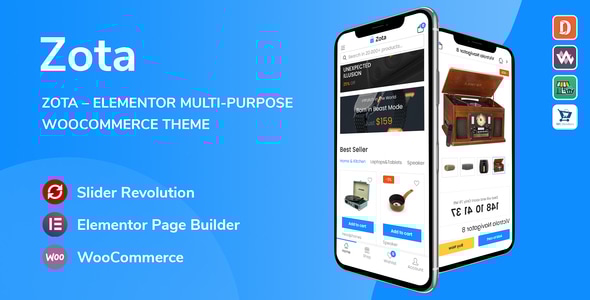 ShopVerse Pro Multi-Vendor WooCommerce WordPress Theme homepage preview with Elementor builder