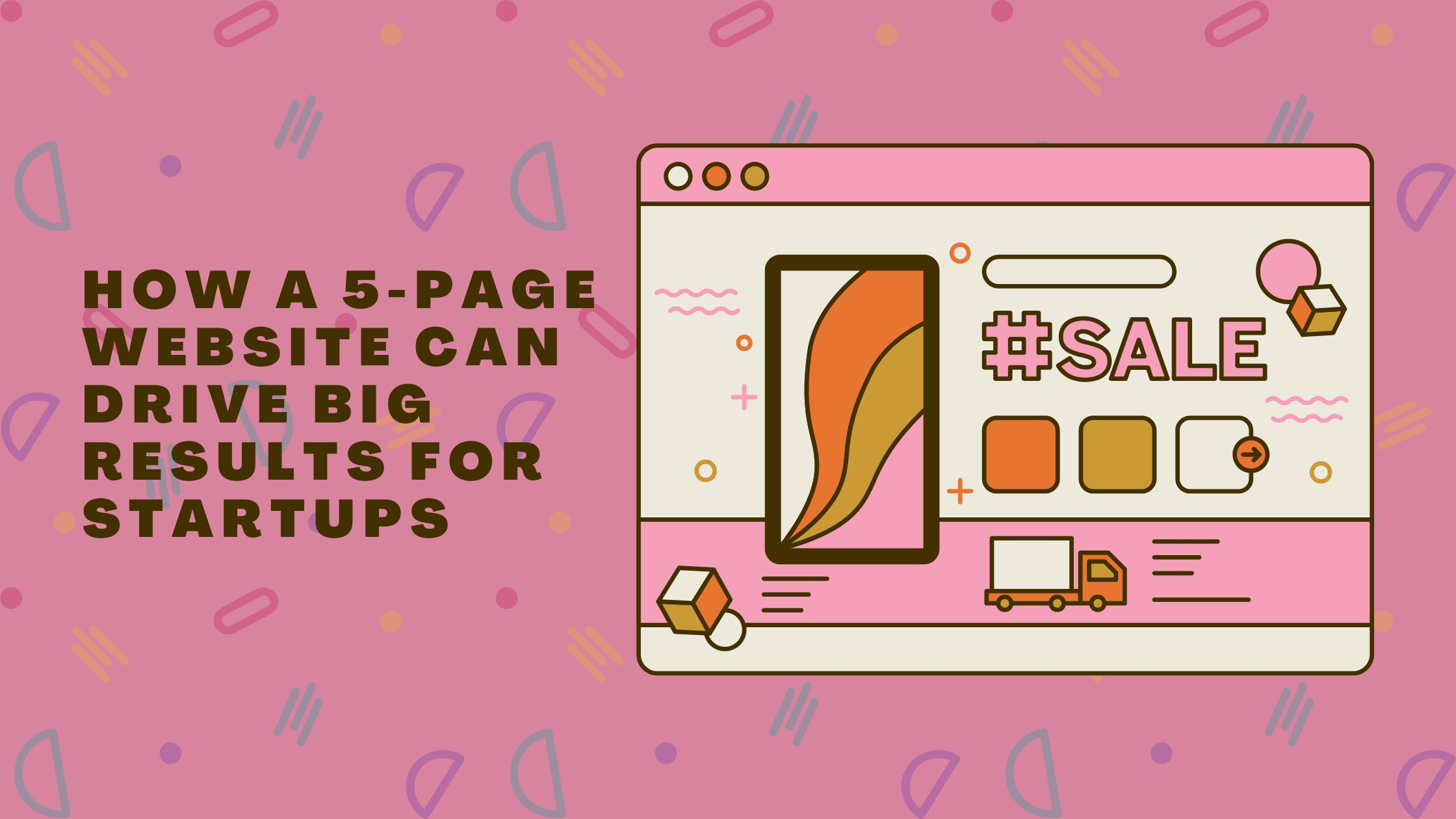 Startup founder analyzing 5-page website layout for business growth